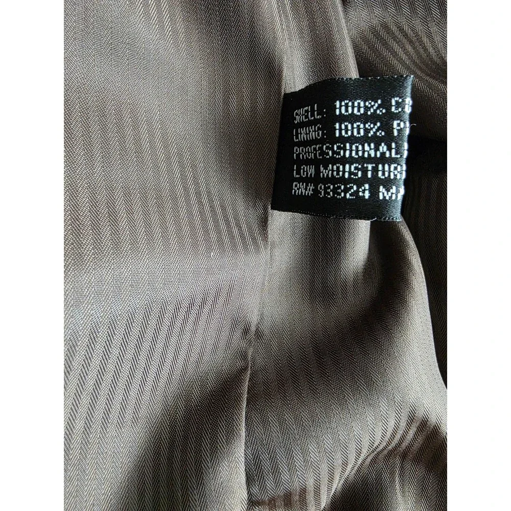 Zagato Signature Collection Mens 42R Brown Striped Cotton 3 Button Blazer Coat